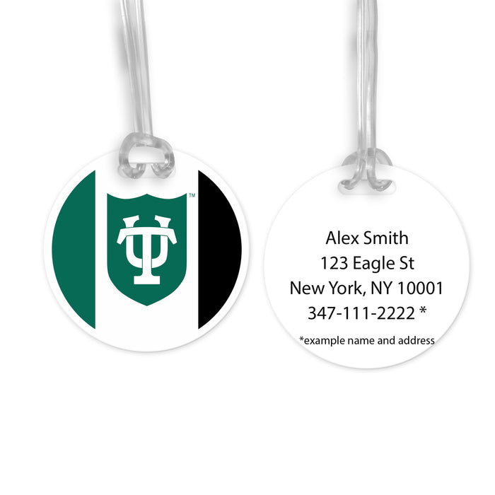 Tulane University Luggage Bag Tag (round)