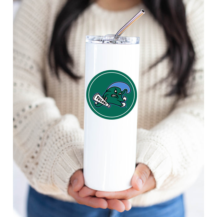 Tulane University Stainless Steel Skinny Tumbler 20 OZ
