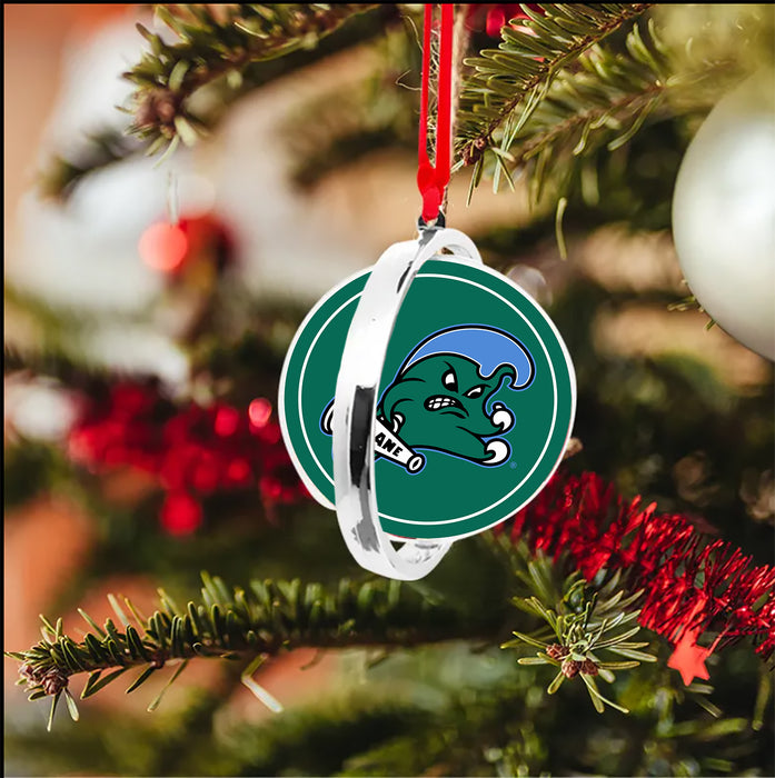 Tulane University Christmas Reversible Flat Round Ornament