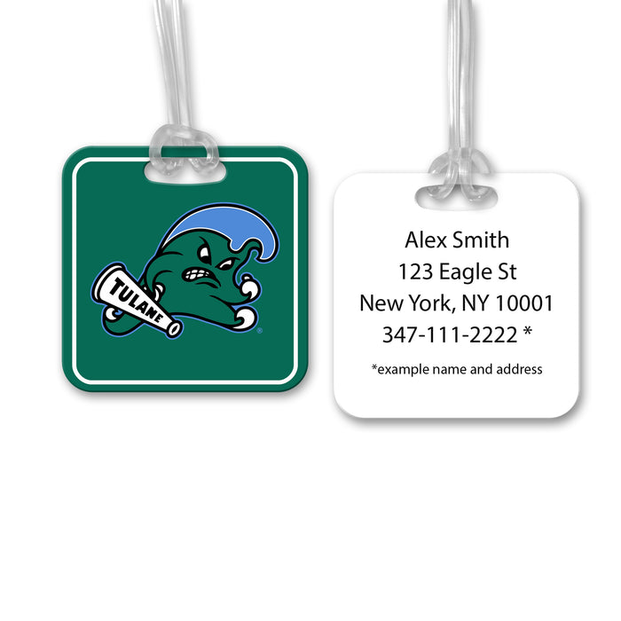 Tulane University Luggage Bag Tag (square)