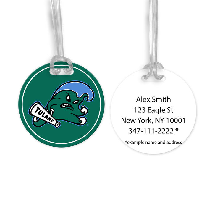 Tulane University Luggage Bag Tag (round)