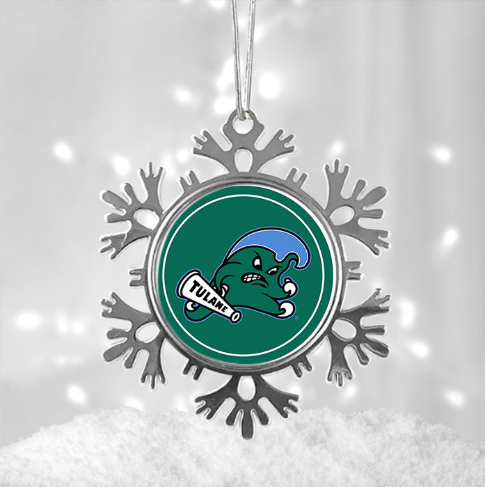 Tulane University Christmas Ornament - Snowflake Metal