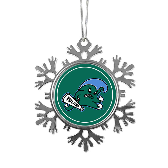 Tulane University Christmas Ornament - Snowflake Metal