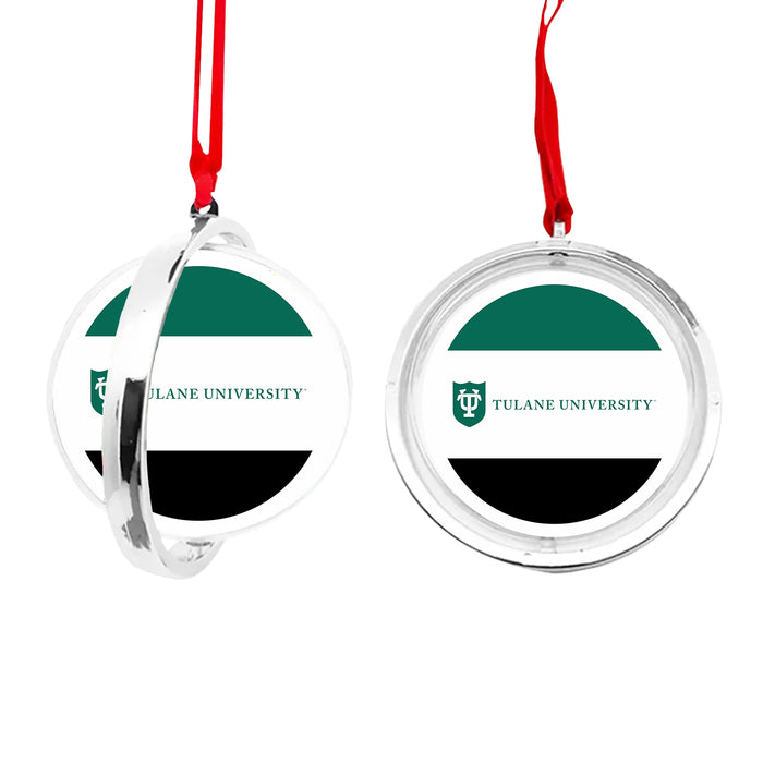 Tulane University Christmas Reversible Flat Round Ornament