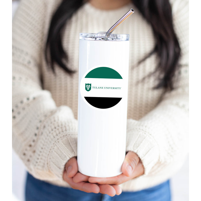 Tulane University Stainless Steel Skinny Tumbler 20 OZ