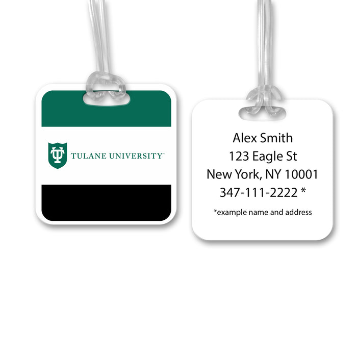 Tulane University Luggage Bag Tag (square)