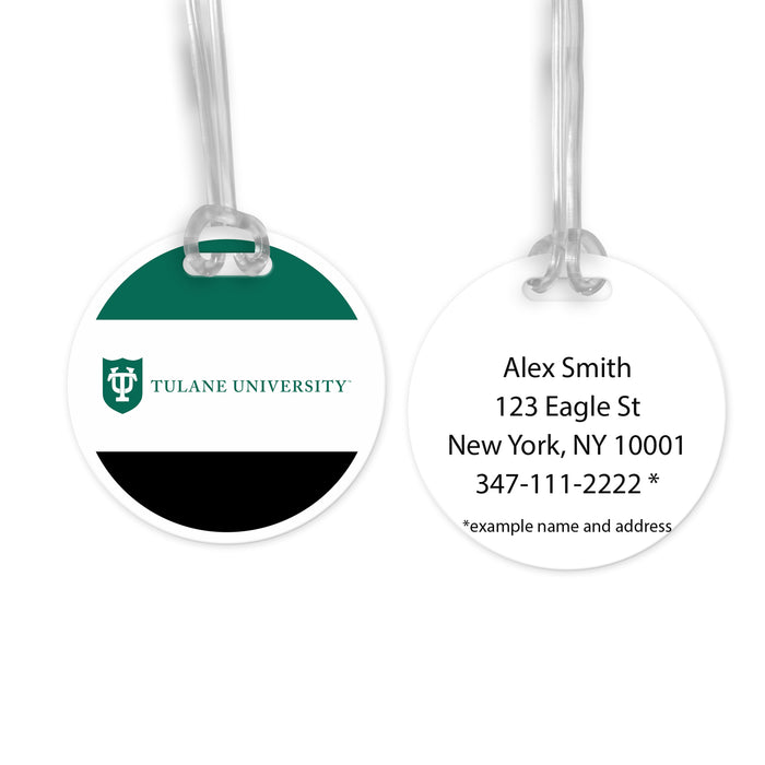 Tulane University Luggage Bag Tag (round)