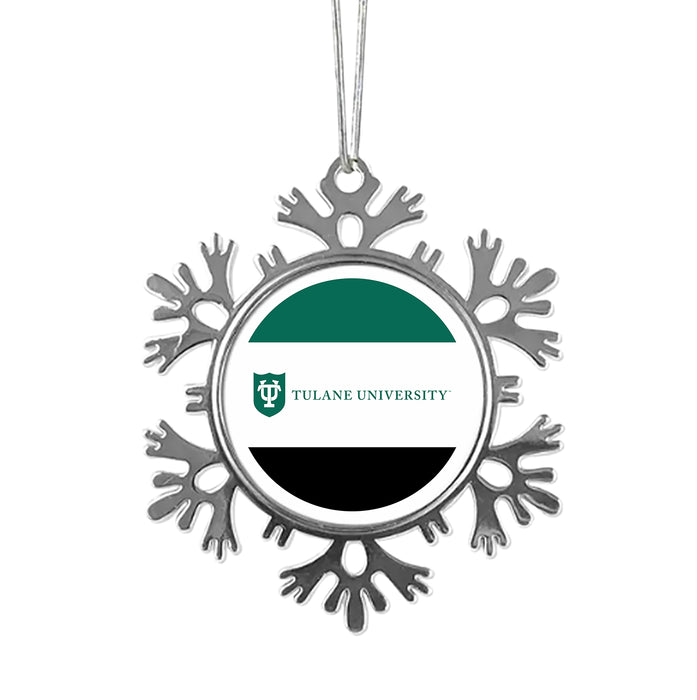 Tulane University Christmas Ornament - Snowflake Metal
