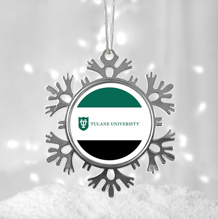 Tulane University Christmas Ornament - Snowflake Metal