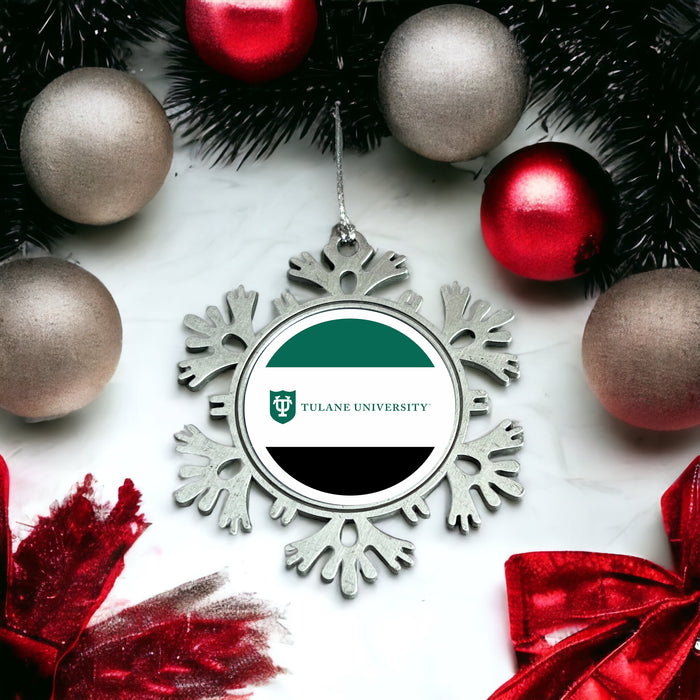 Tulane University Christmas Ornament - Snowflake Metal