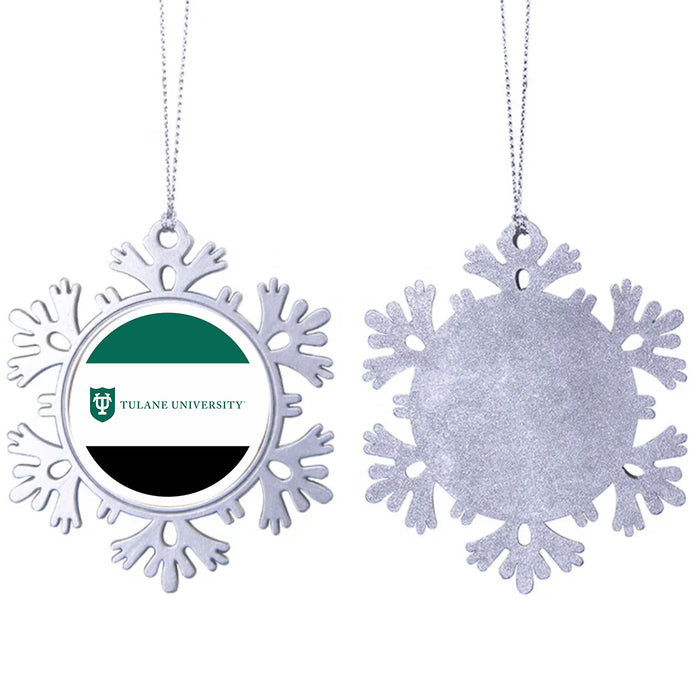 Tulane University Christmas Ornament - Snowflake Metal