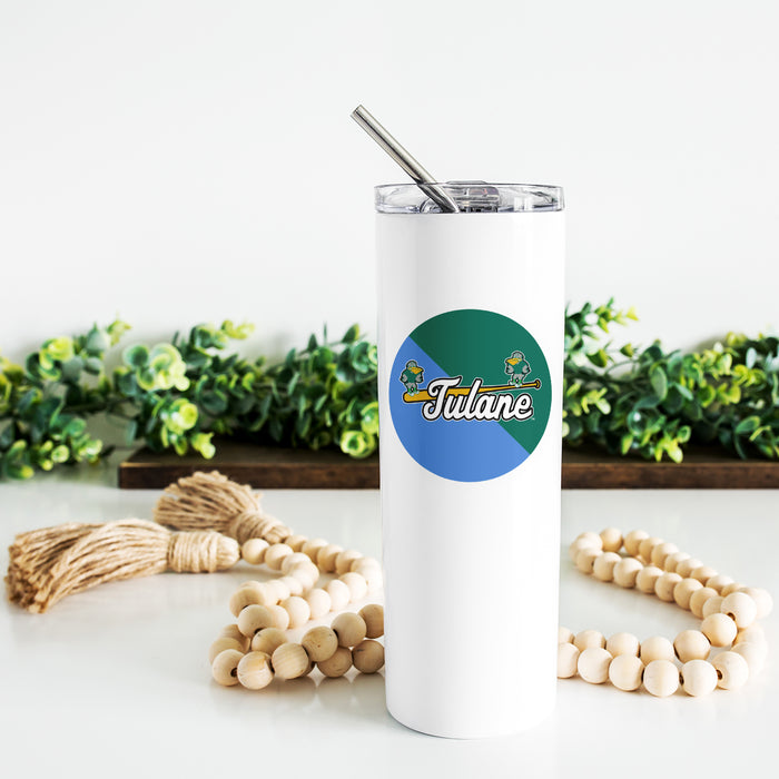 Tulane University Stainless Steel Skinny Tumbler 20 OZ