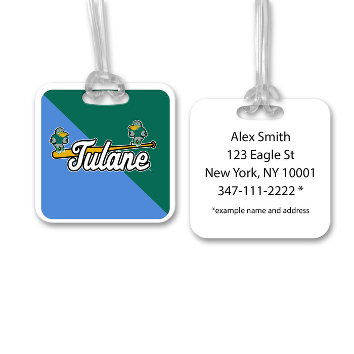 Tulane University Luggage Bag Tag (square)