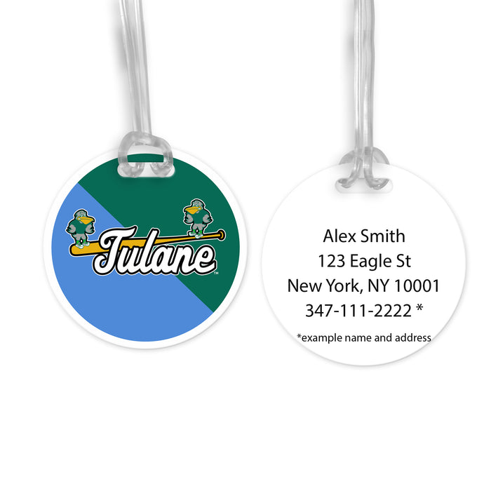 Tulane University Luggage Bag Tag (round)