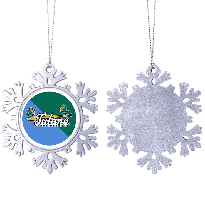 Tulane University Christmas Ornament - Snowflake Metal
