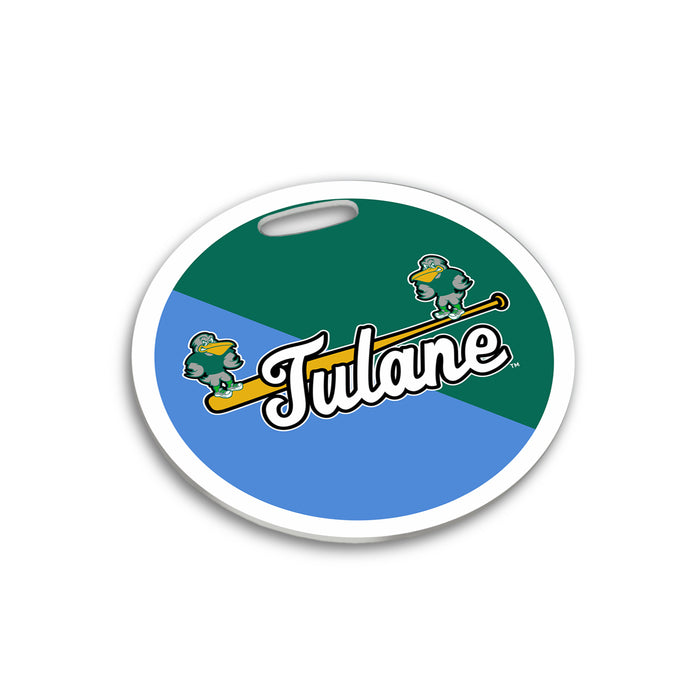 Tulane University Luggage Bag Tag (round)