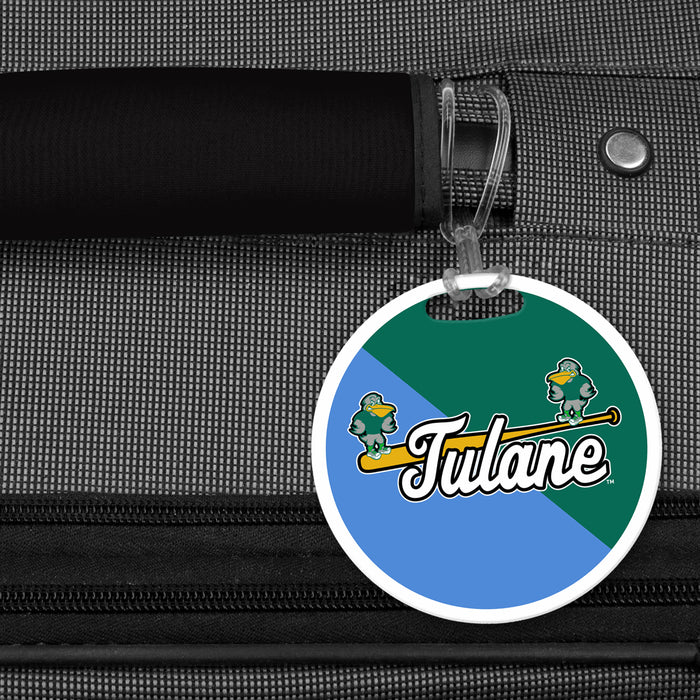 Tulane University Luggage Bag Tag (round)