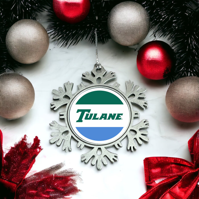 Tulane University Christmas Ornament - Snowflake Metal