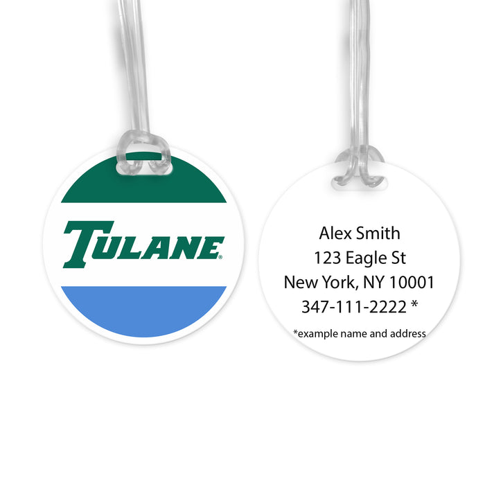 Tulane University Luggage Bag Tag (round)