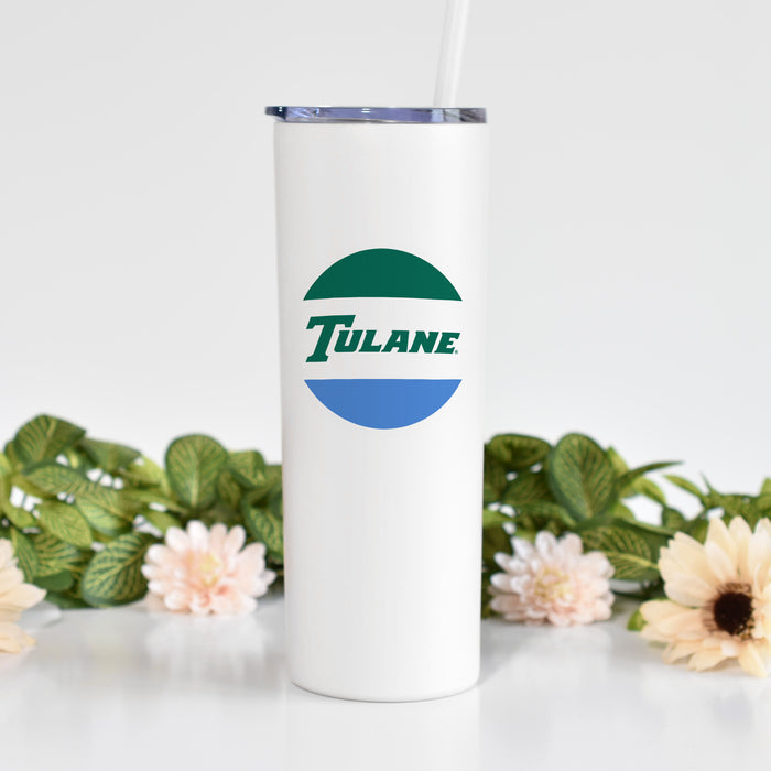 Tulane University Stainless Steel Skinny Tumbler 20 OZ