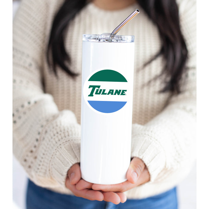 Tulane University Stainless Steel Skinny Tumbler 20 OZ