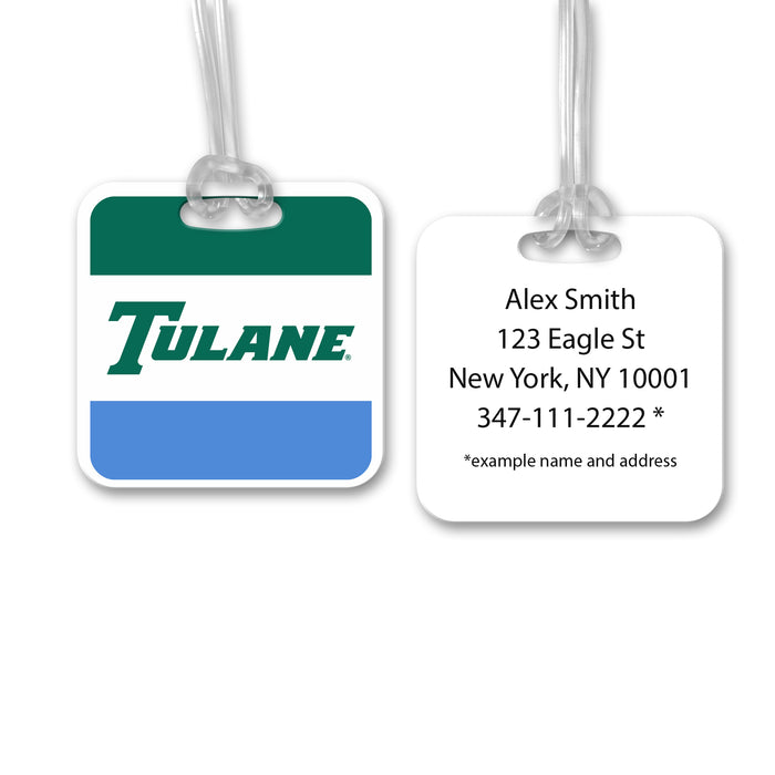 Tulane University Luggage Bag Tag (square)
