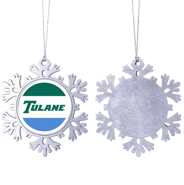 Tulane University Christmas Ornament - Snowflake Metal
