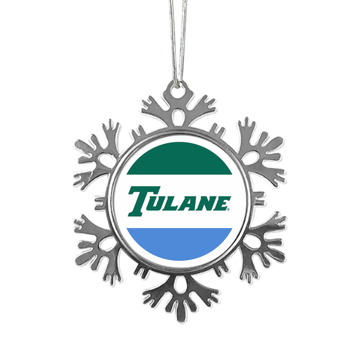 Tulane University Christmas Ornament - Snowflake Metal