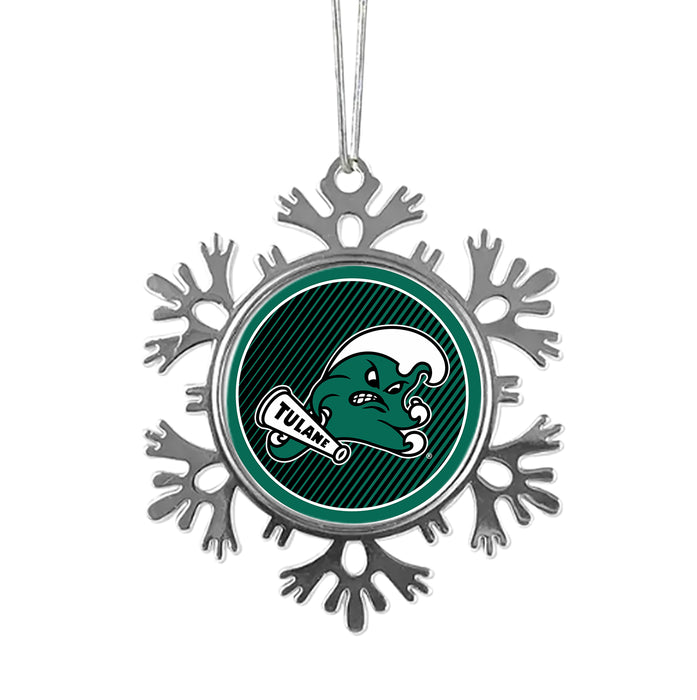 Tulane University Christmas Ornament - Snowflake Metal