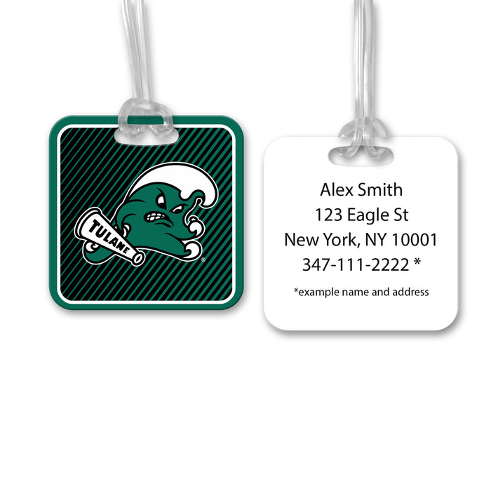 Tulane University Luggage Bag Tag (square)