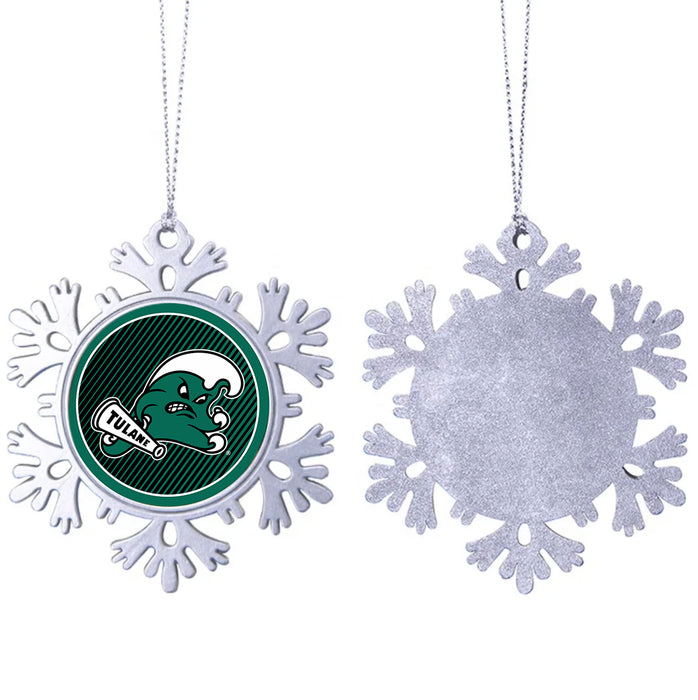 Tulane University Christmas Ornament - Snowflake Metal