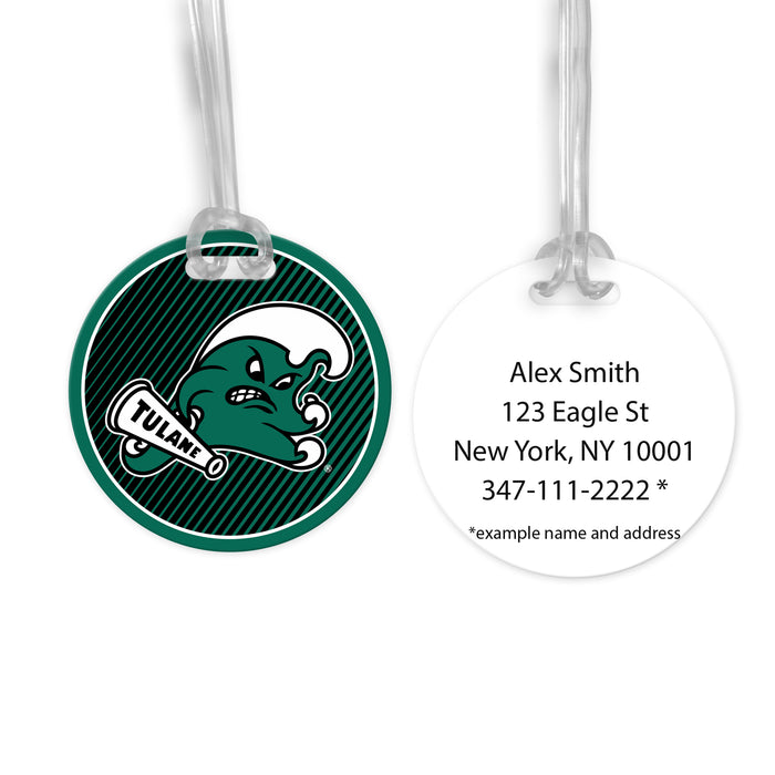 Tulane University Luggage Bag Tag (round)