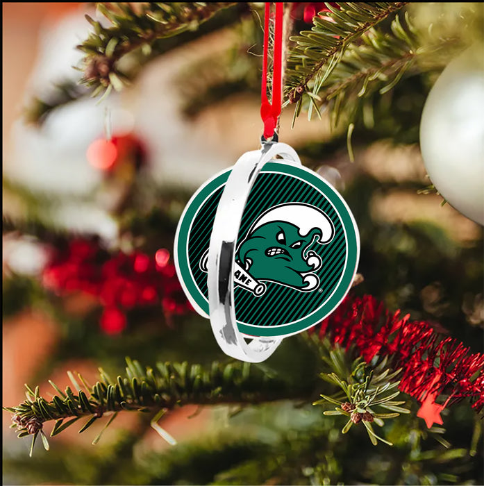 Tulane University Christmas Reversible Flat Round Ornament