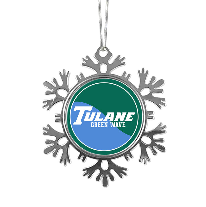 Tulane University Christmas Ornament - Snowflake Metal