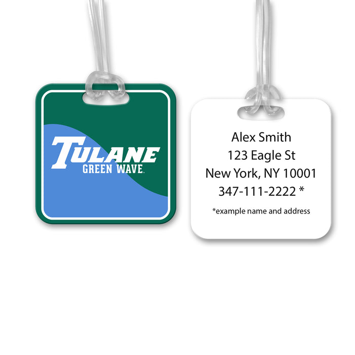Tulane University Luggage Bag Tag (square)