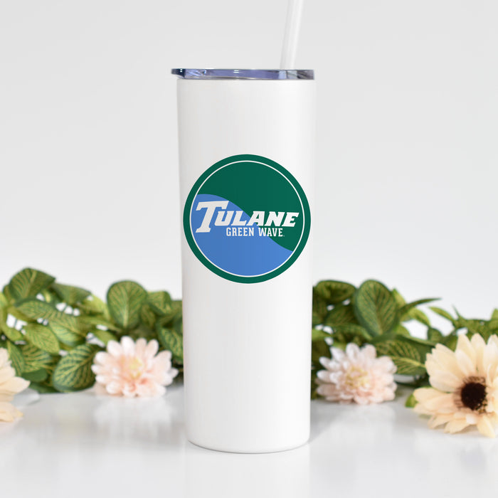 Tulane University Stainless Steel Skinny Tumbler 20 OZ