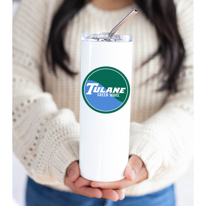 Tulane University Stainless Steel Skinny Tumbler 20 OZ