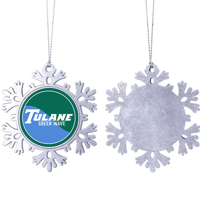 Tulane University Christmas Ornament - Snowflake Metal