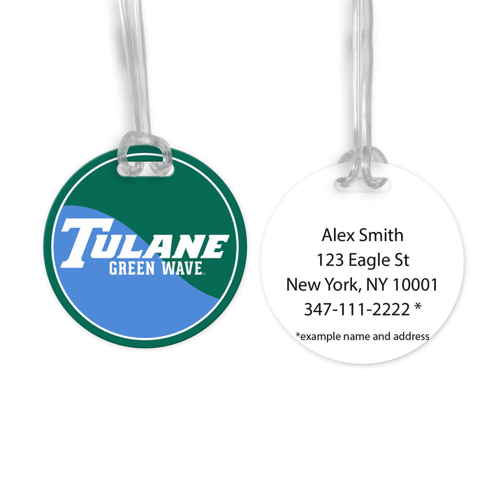 Tulane University Luggage Bag Tag (round)