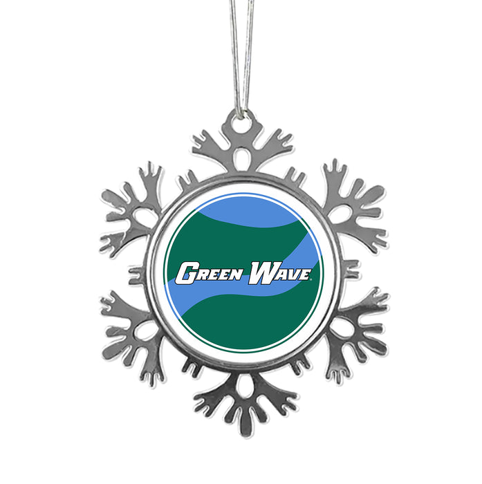 Tulane University Christmas Ornament - Snowflake Metal