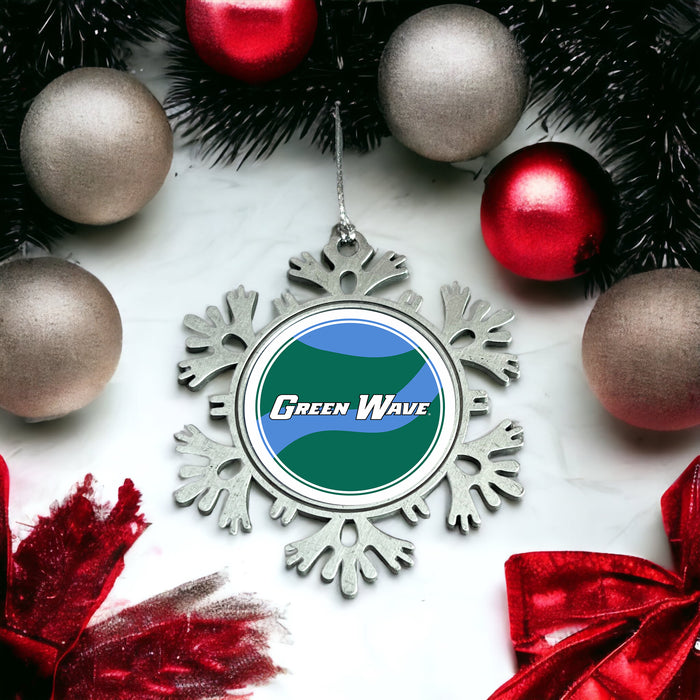 Tulane University Christmas Ornament - Snowflake Metal