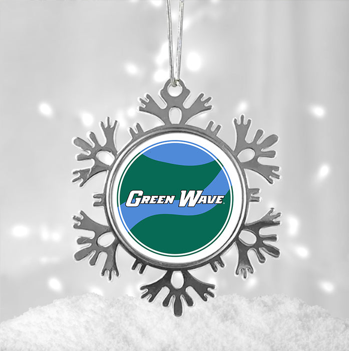 Tulane University Christmas Ornament - Snowflake Metal