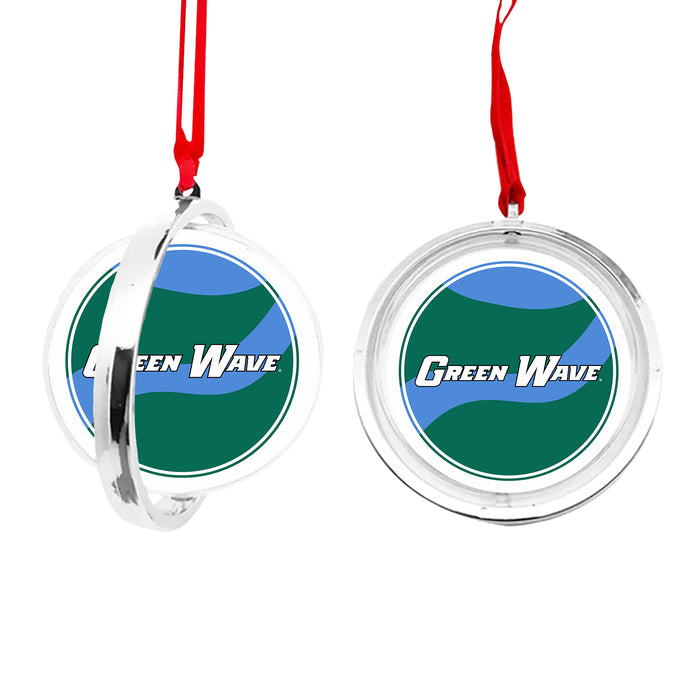 Tulane University Christmas Reversible Flat Round Ornament