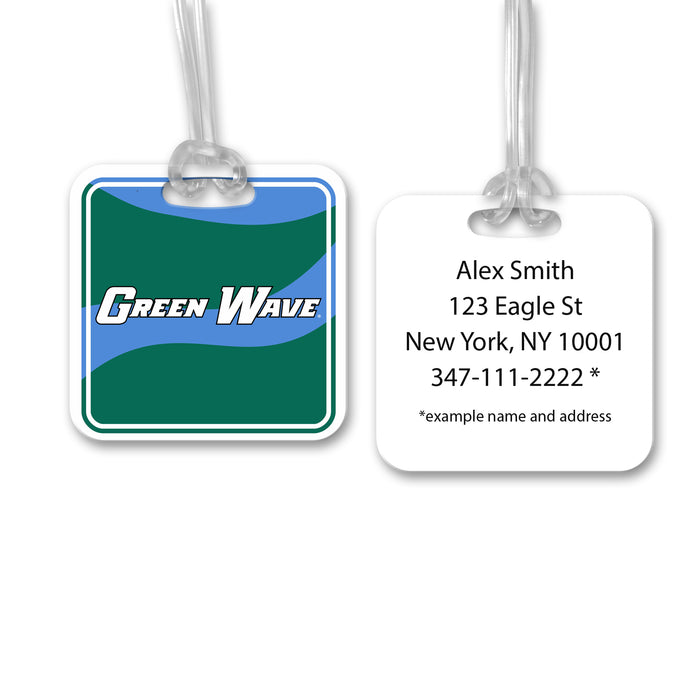Tulane University Luggage Bag Tag (square)