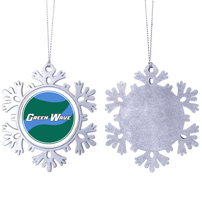 Tulane University Christmas Ornament - Snowflake Metal