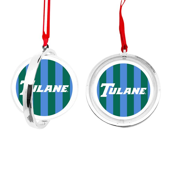 Tulane University Christmas Reversible Flat Round Ornament