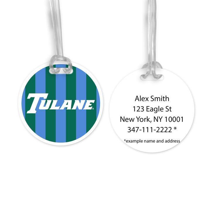 Tulane University Luggage Bag Tag (round)