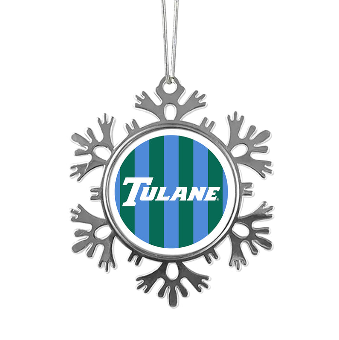 Tulane University Christmas Ornament - Snowflake Metal