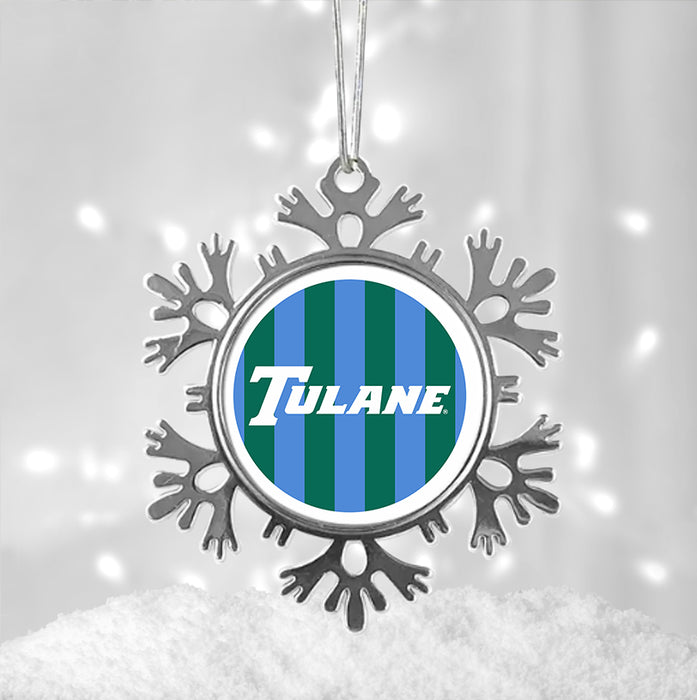 Tulane University Christmas Ornament - Snowflake Metal