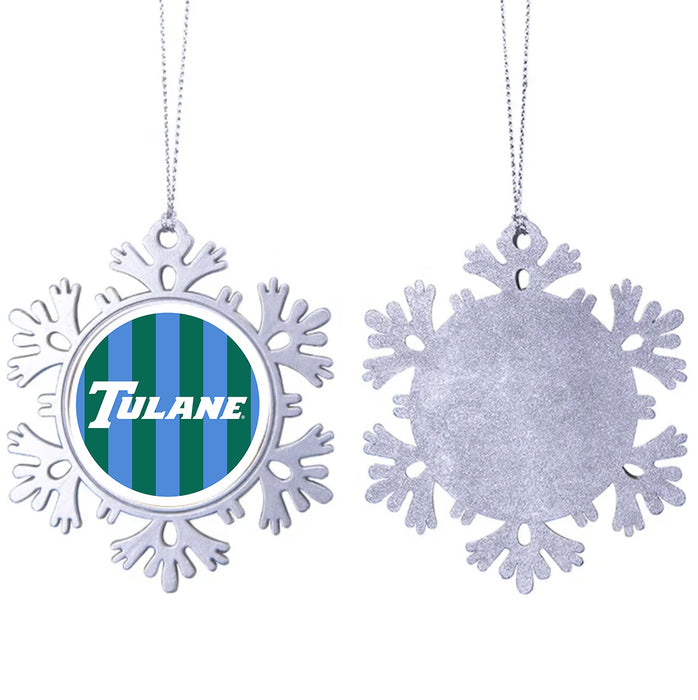 Tulane University Christmas Ornament - Snowflake Metal